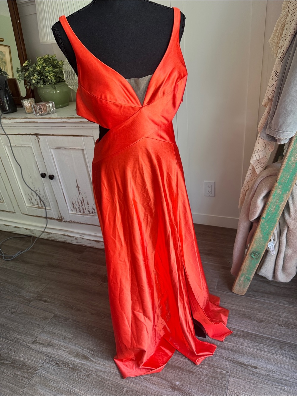 Beautiful Orange Evening Gown
